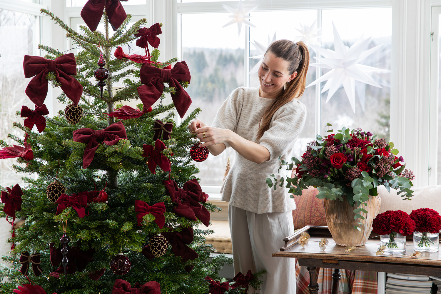 Juletrepynt sl&oslash;yfer p&aring; juletre